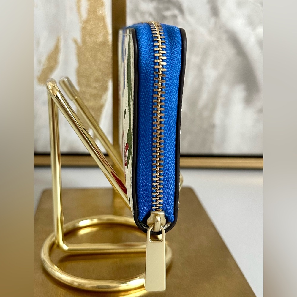 Like New Tory Burch EMERSON ZIP COIN CASE-PAINTED IRIS - Picture 7 of 8